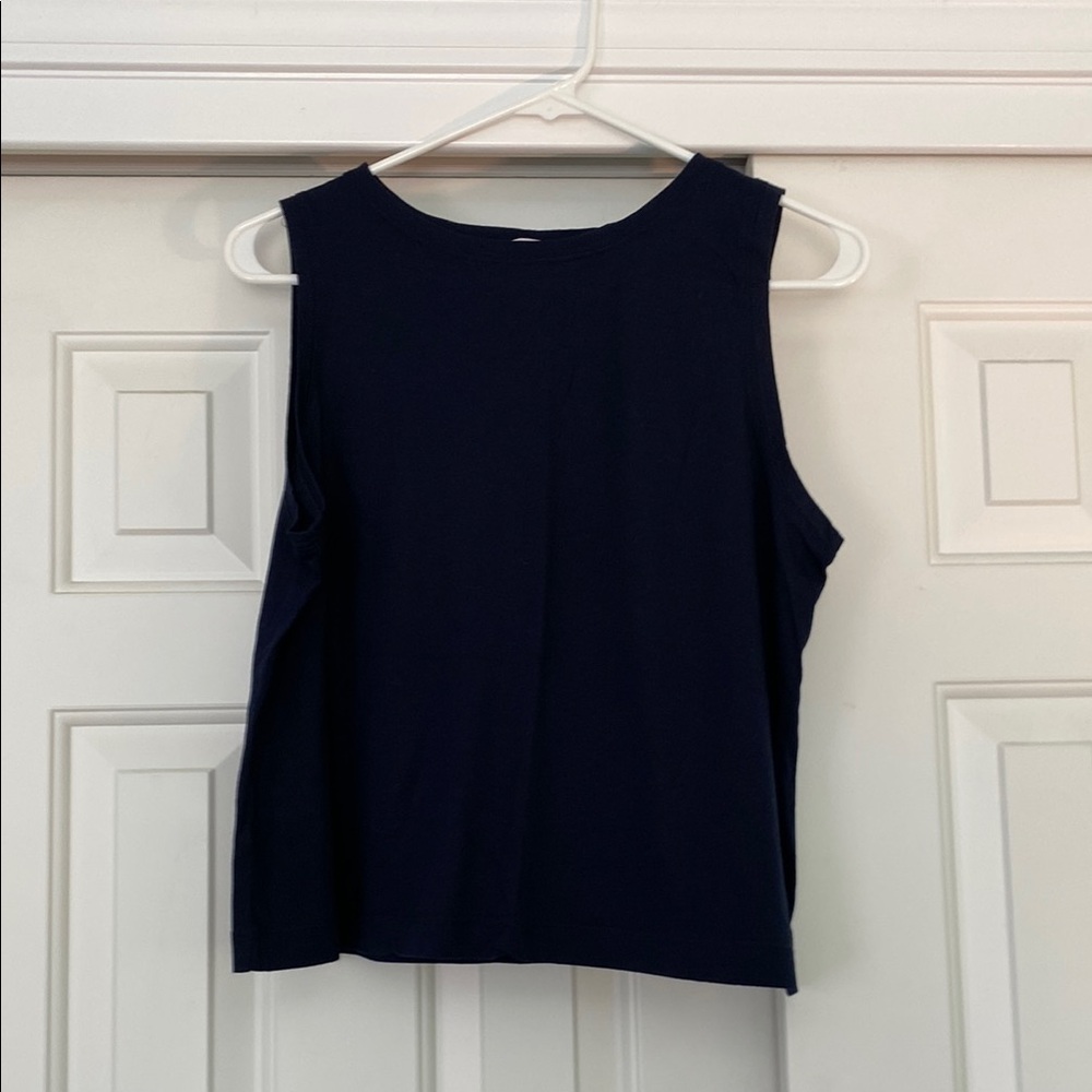 Navy Sleeveless Tank Top